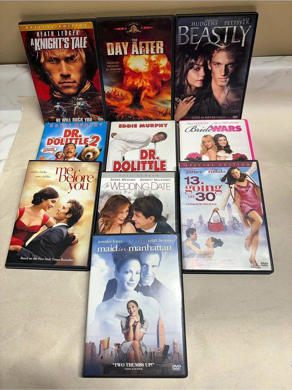 DVD Movie Lot 9-Disc Collection Black & Red